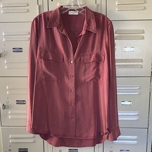 Babaton Dusty Rose Button-Down Shirt